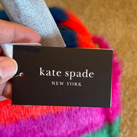 Kate Spade Puffed Striped Faux Fur Satchel - Picture 2 of 5